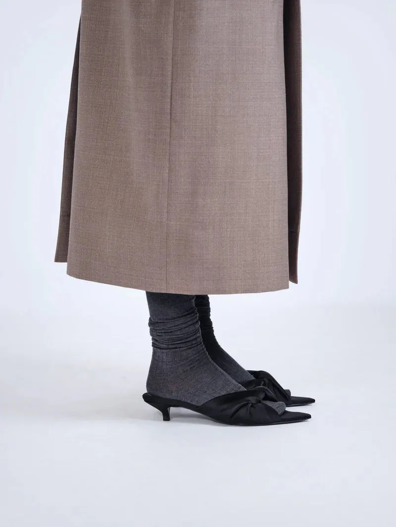 Coupole Knotted Open Toe - Deep Black