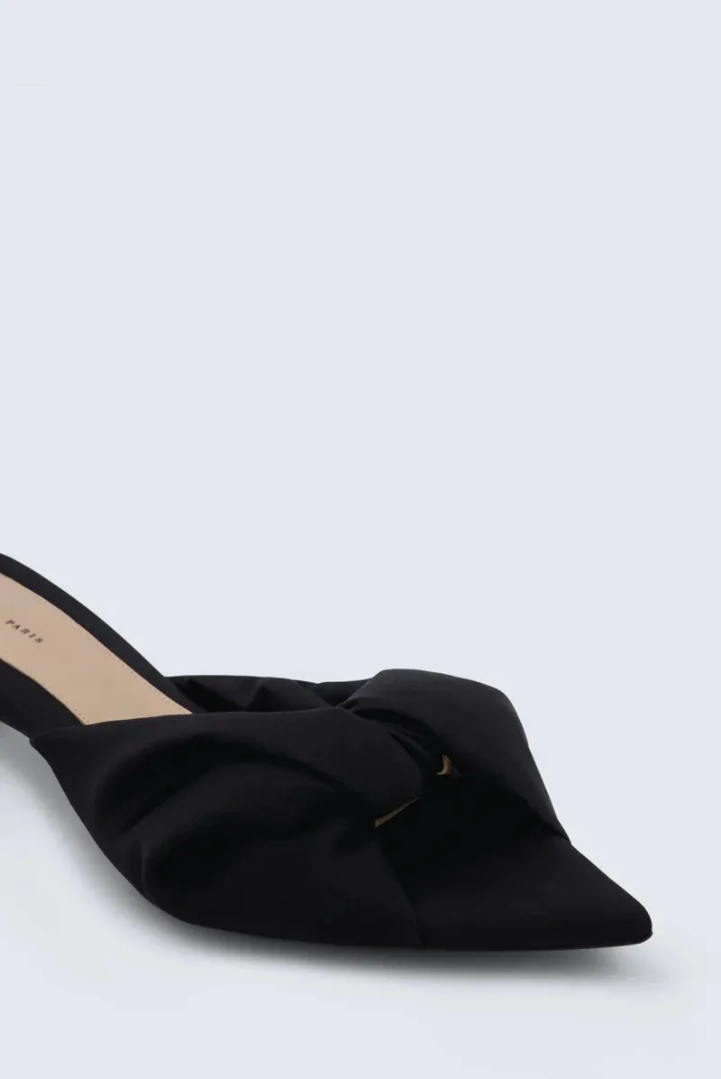 Coupole Knotted Open Toe - Deep Black