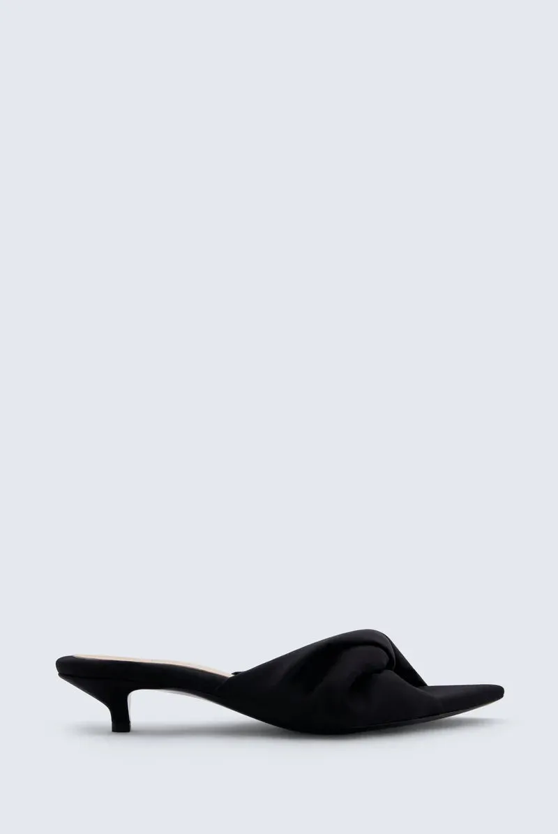 Coupole Knotted Open Toe - Deep Black