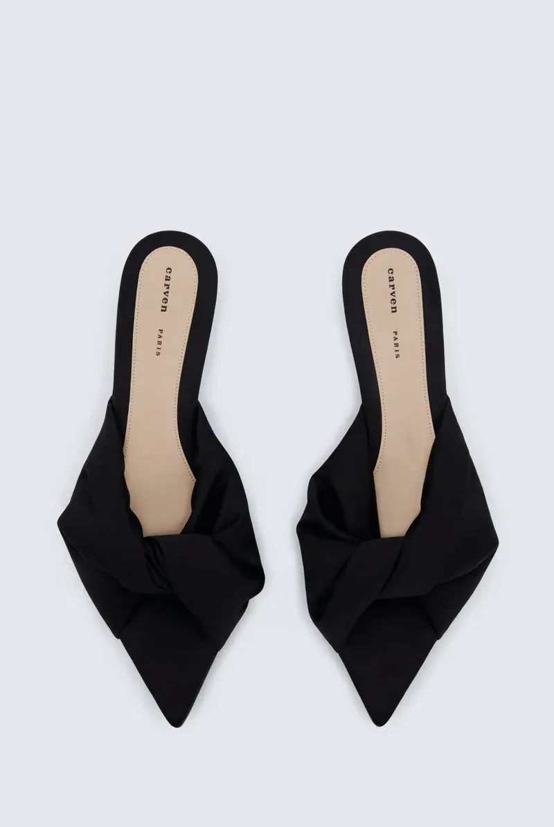 Coupole Knotted Open Toe - Deep Black