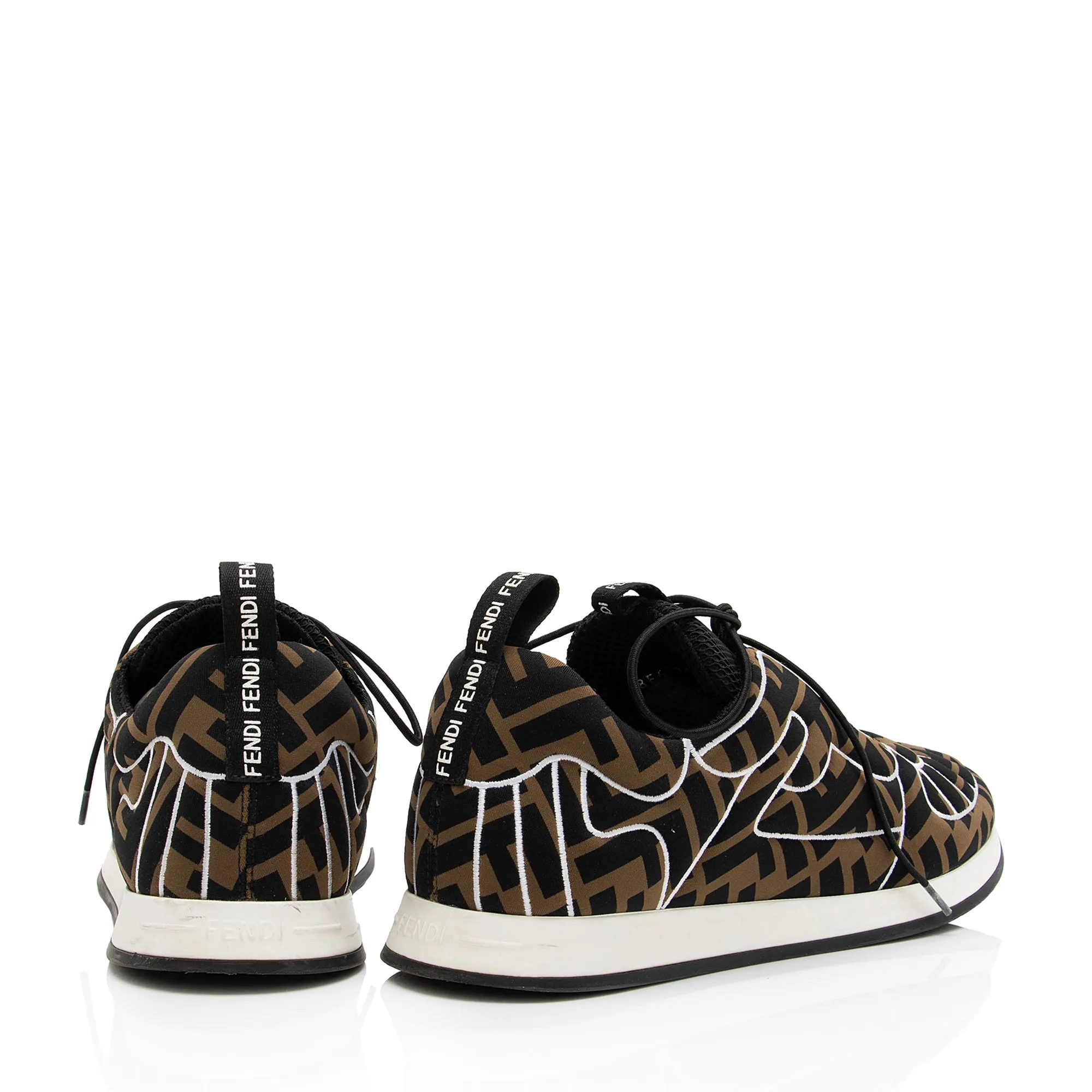 Fendi Quilted Zucca Nylon Freedom Sneakers - Size 7.5 / 37.5 (SHF-808q4w)