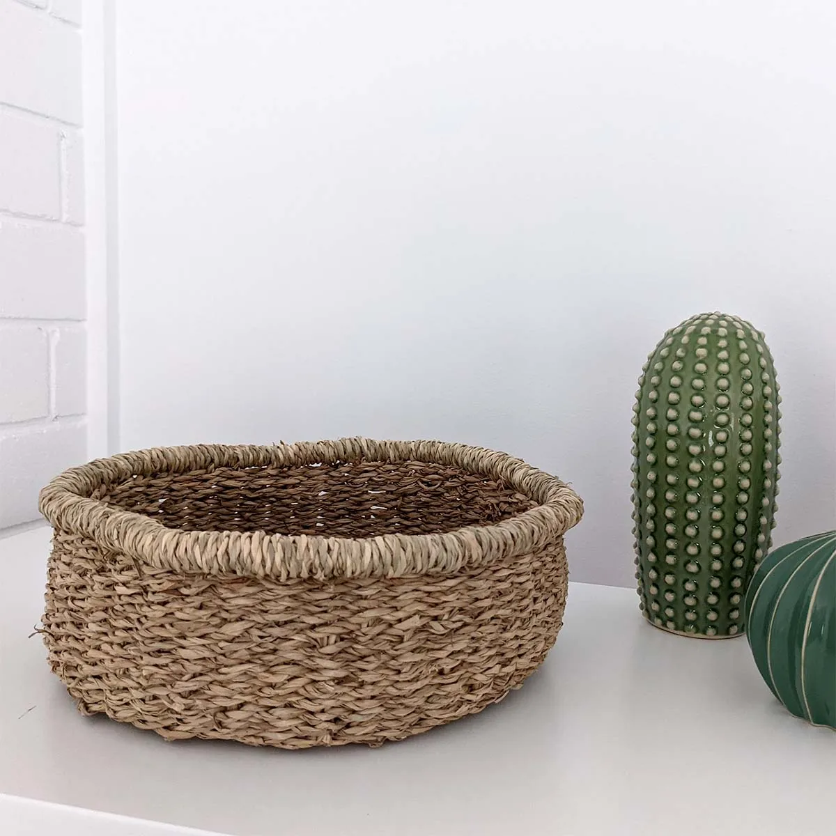 Low Round Seagrass Basket