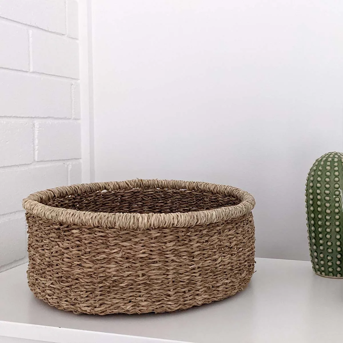 Low Round Seagrass Basket