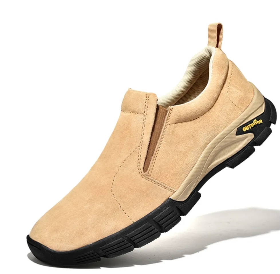 Men's Spring/Autumn Genuine Leather Casual Sneakers | Plus Size