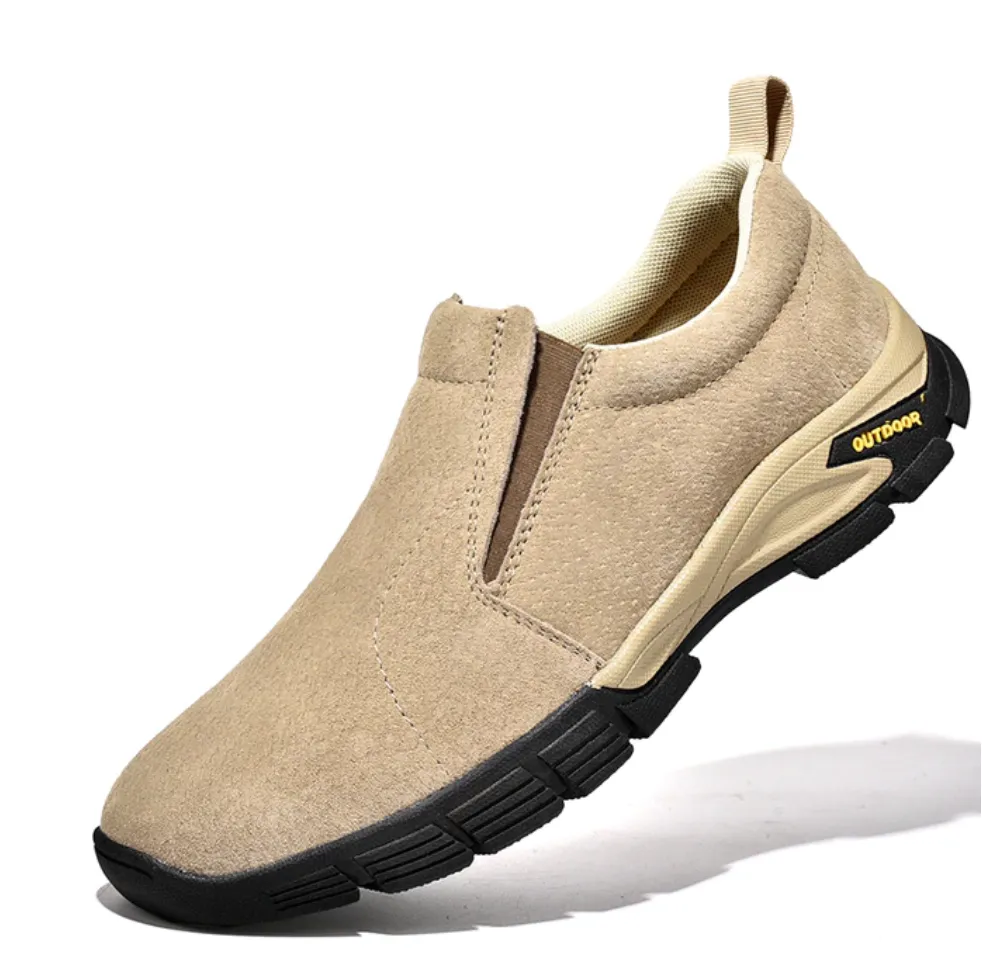 Men's Spring/Autumn Genuine Leather Casual Sneakers | Plus Size