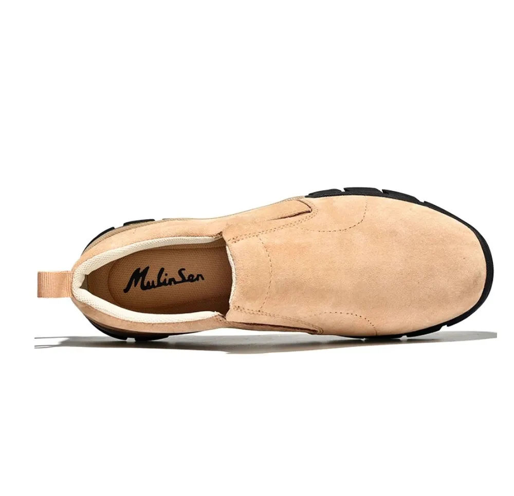 Men's Spring/Autumn Genuine Leather Casual Sneakers | Plus Size