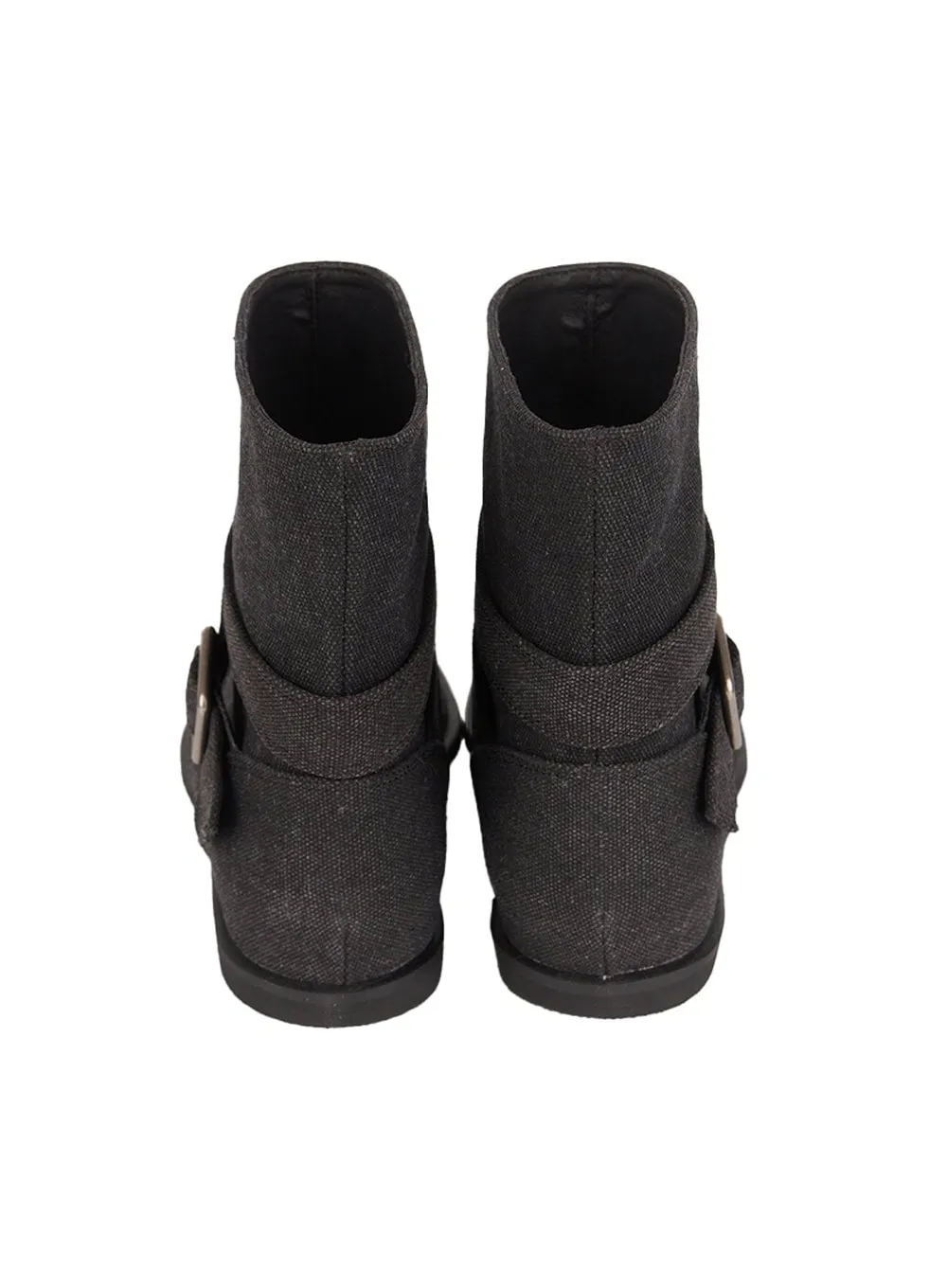 Open-Toe Buckle Midi Boots CA509