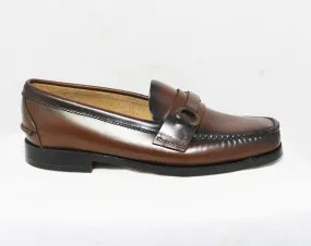 Size 13 Boys Shoes - Authentic 1960s Brown Leather Loafers - Child Size Boy's 13D - Slip On 60's Preppy Shoe - 60s Deadstock in Box NIB