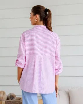 Striped Cotton Shirt Pink