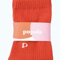 The Casual – Organic Cotton Socks in Aperol Red