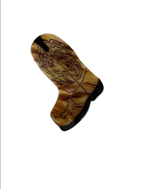 Whiskey Brown Boot Hair Clip