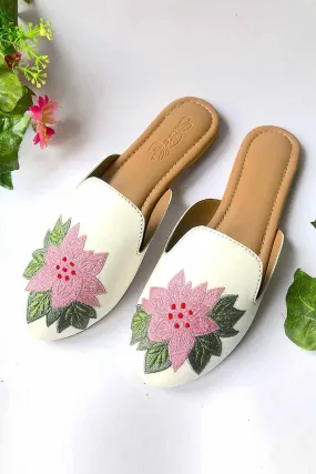 White Cherry Slip On Loafers