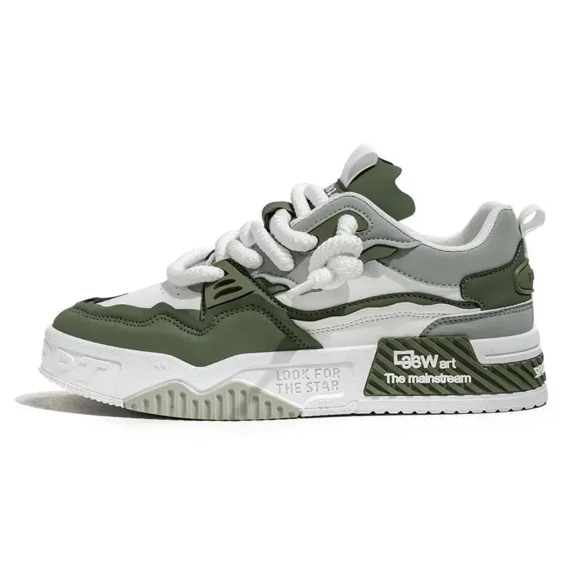Y2K Skate-Schuhe in Olive Grün Bequem